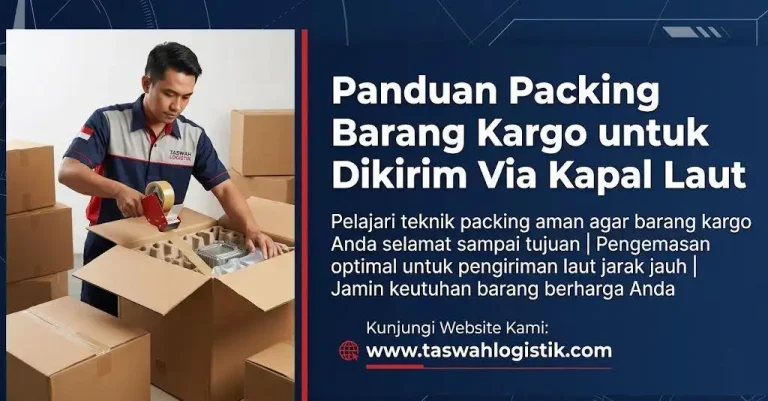 Packing Barang Kargo untuk Dikirim Via Kapal Laut